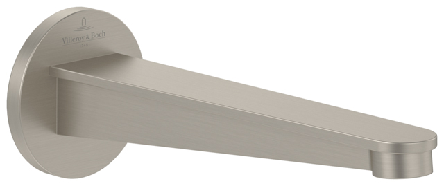 Villeroy Boch Badewannenauslauf Conum 65x189x65mm Rund Brushed Nickel Matt TVT12700300064 Villeroy Boch Badewannenauslauf Conum 65x189x65mm Rund Brushed Nickel Matt TVT12700300064