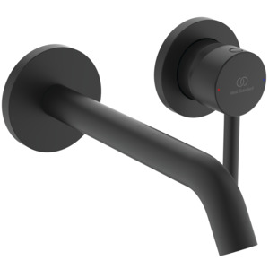 Ideal Standard Wand-WT-Armatur UP Ceraline,Bausatz2, 2 Ros.d: 65mm, Ausld.180mm, Silk Black A6938XG