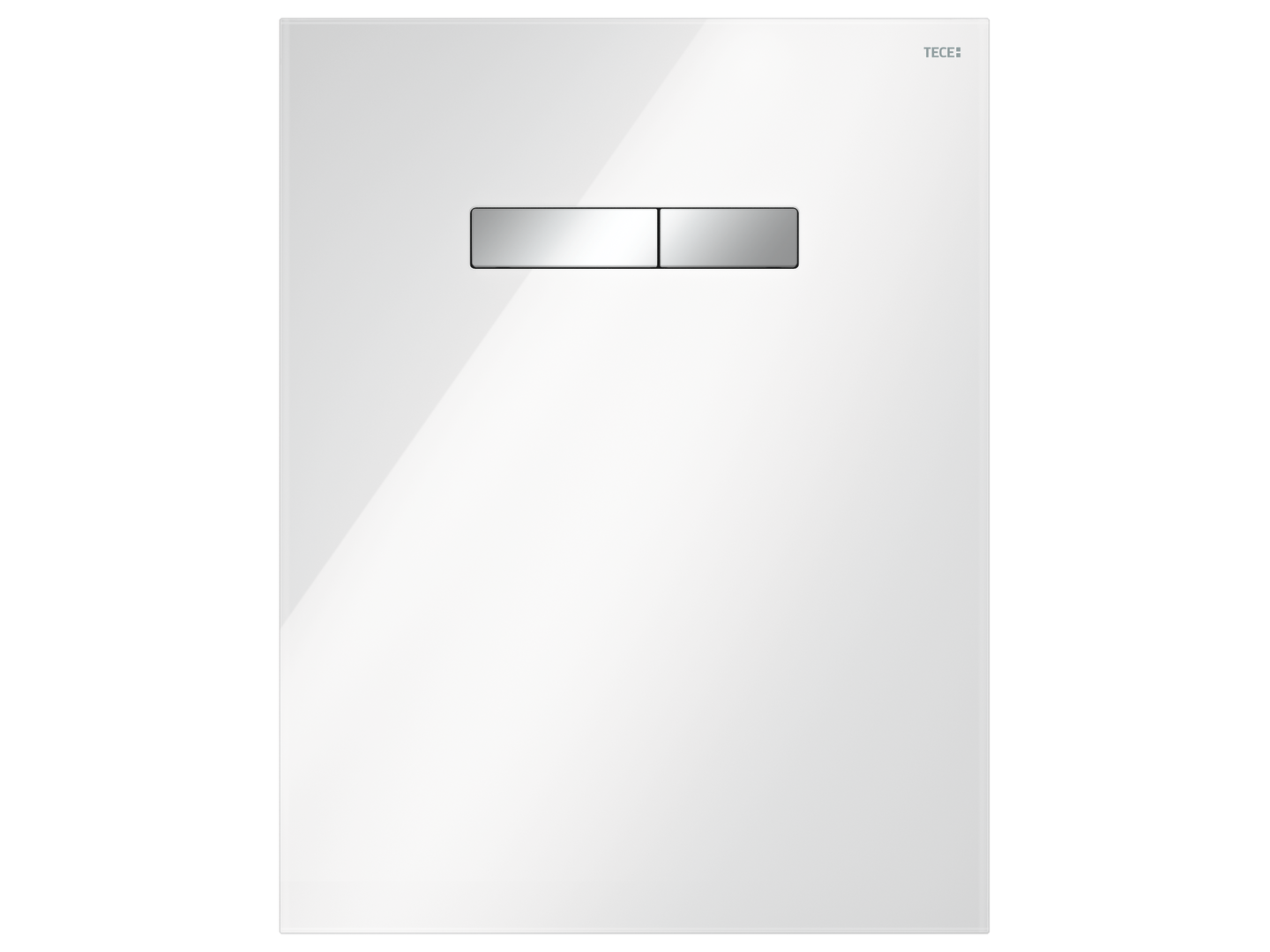 TECElux Betaetigungsglasplatte manuell Glas weiss glaenzend,Tasten Chrom glaenzend 9650001