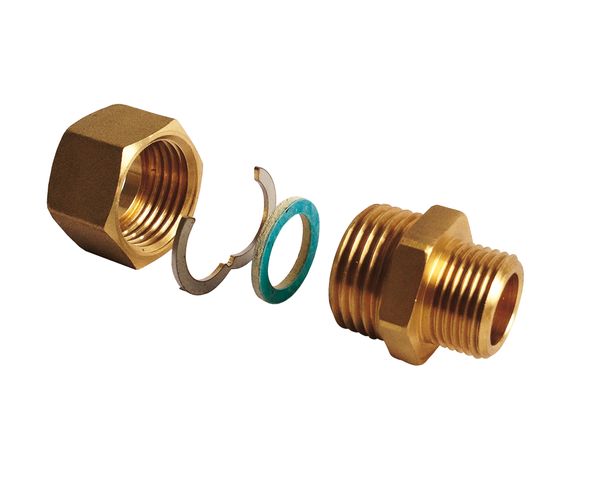Flamco Verschraubungsset, Flamcoachdichtend fuer Wellrohr DN 25, 1" AG M46102 Flamco Verschraubungsset, Flamcoachdichtend fuer Wellrohr DN 25, 1" AG M46102