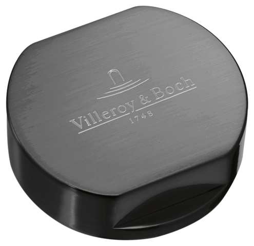 Villeroy Boch Abdeckkappe fuer Doppeldrehgriff Zubehoer 51x82,5x41mm Rund Anthracite 94052505
