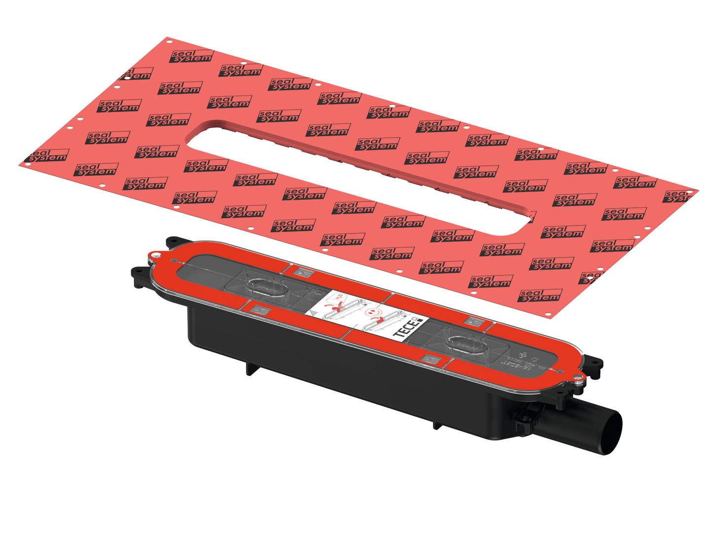 TECEdrainprofile Ablauf "flach" Auslauf DN 40 seitlich, 0,53 l/s 673001 TECEdrainprofile Ablauf "flach" Auslauf DN 40 seitlich, 0,53 l/s 673001