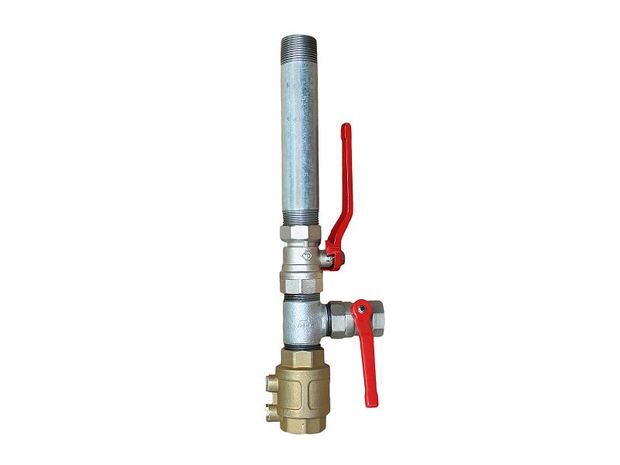 Schloesser JS DOPPELTER PUMPENSTOCK MIT KUGELHAEHNEN+ENTLUEFTBAREM RV