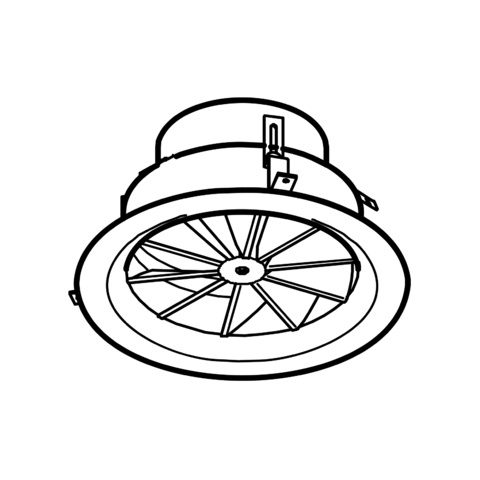 Kampmann Deckendrallauslass Venkon DN180 fuer alle Baugroessen, beigestellt 14867BBB0001 Kampmann Deckendrallauslass Venkon DN180 fuer alle Baugroessen, beigestellt 14867BBB0001