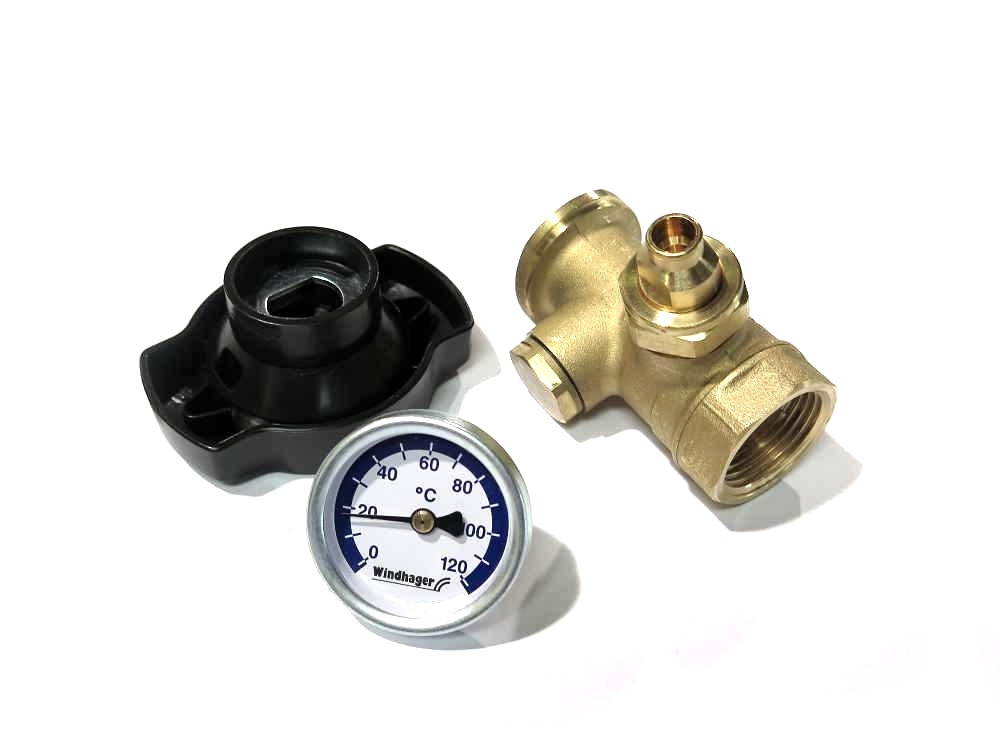 WINDHAGER KUGELHAHN M.THERMOM.BL Kugelhahn mit Thermometer blau u.Griff k 012131