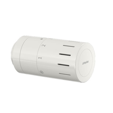Flamco Design-Thermostatkopf TC-D1 weiss Klemmanschluss mit Nullstellung F35322