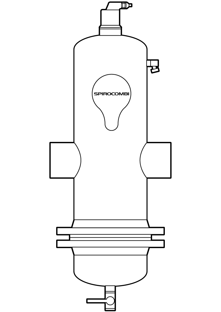 Spirotech Luft- u. Schlammabscheider SpiroCombi DN 100,demont.,Schweissst., 10 bar,110 Gr BD100L Spirotech Luft- u. Schlammabscheider SpiroCombi DN 100,demont.,Schweissst., 10 bar,110 Gr BD100L