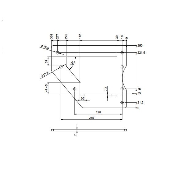 WINDHAGER Flanschpl. 01 ES Flanschplatte 01 ES PW 051963