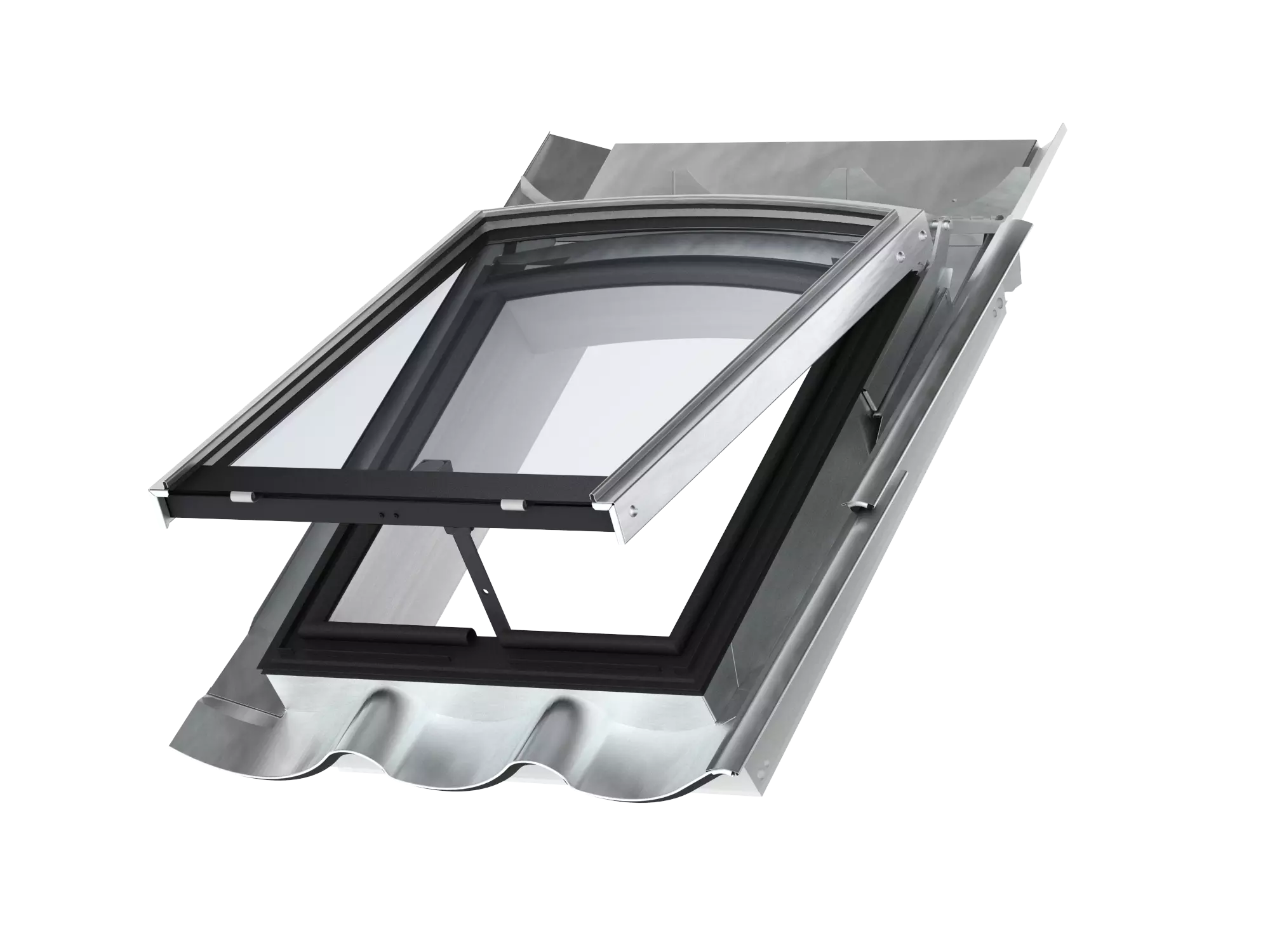 VELUX Historik-Dachfenster weiss lack TH.-STAR Ti walz 49,5x55 GVR 3K2 2359PS