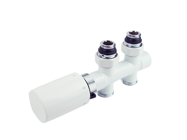 PURMO Armatur fuer Badheizkoerper 50 mm Durchgang-Ausf. RAL9016 AZ1XTPS9037004N