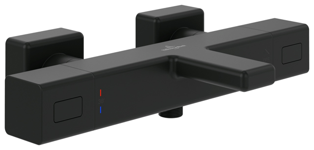 Villeroy Boch Vierloch-Badewannenrandarmatur Conum 455x165x124mm Rund Matt Black TVT127002000K5 Villeroy Boch Vierloch-Badewannenrandarmatur Conum 455x165x124mm Rund Matt Black TVT127002000K5