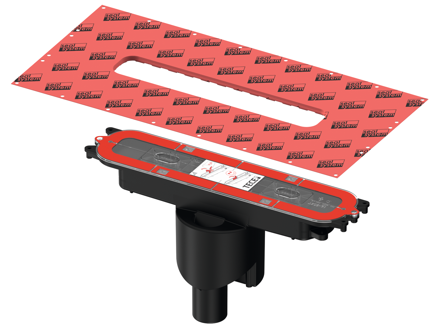 TECEdrainprofile Ablauf "senkrecht", DN 50, Ablaufleistung 1,37 l/s 673003