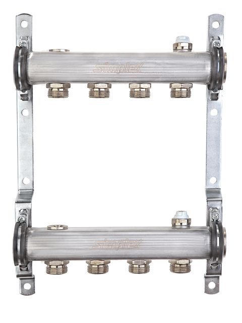 Flamco Heizkreisverteiler f. HK-Anbindung 10 HKS, G1ixG3/4a EK, Edelstahl F18058