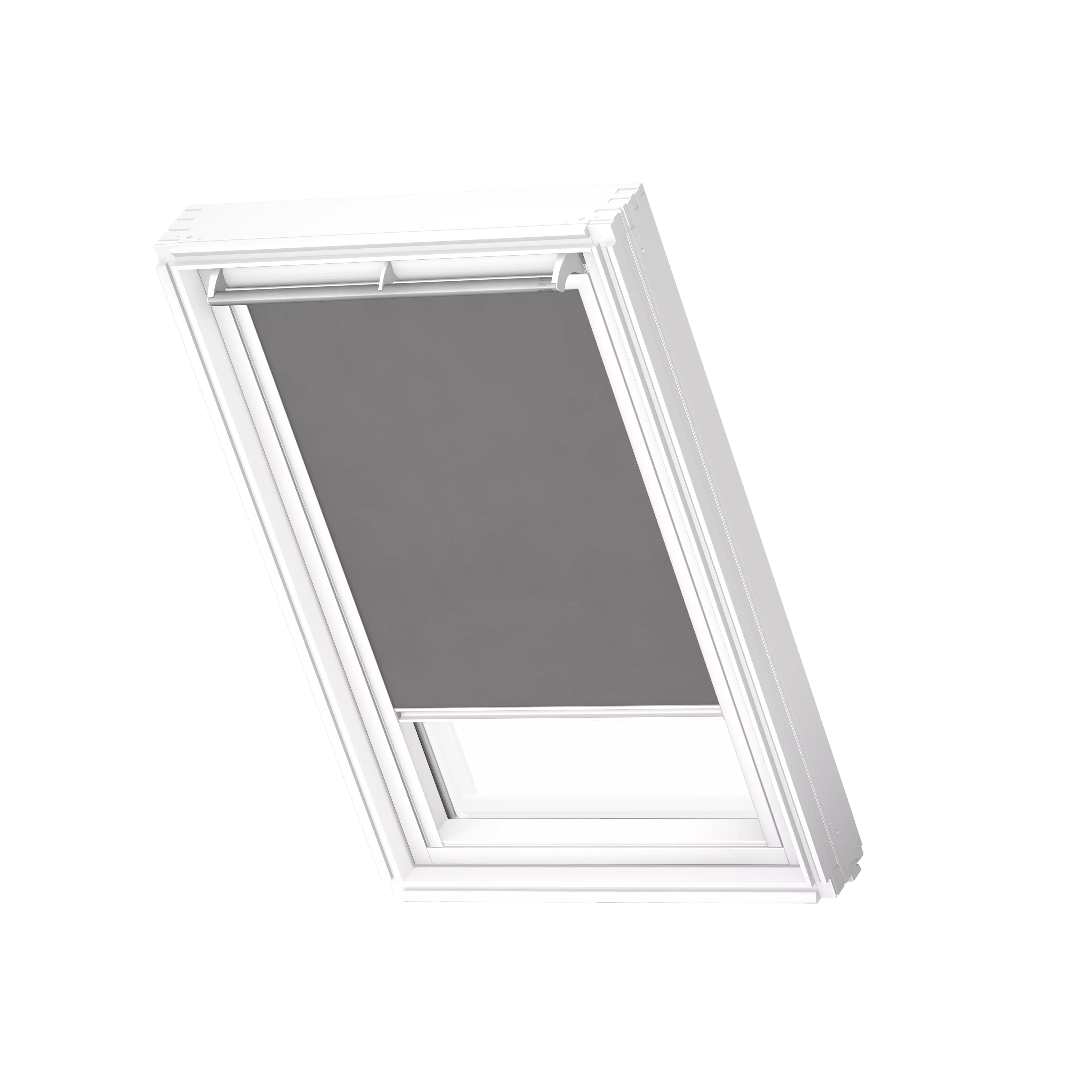 VELUX Rollo manuell Grau,, weisse Schiene, Standard RFL P06 4161SWL