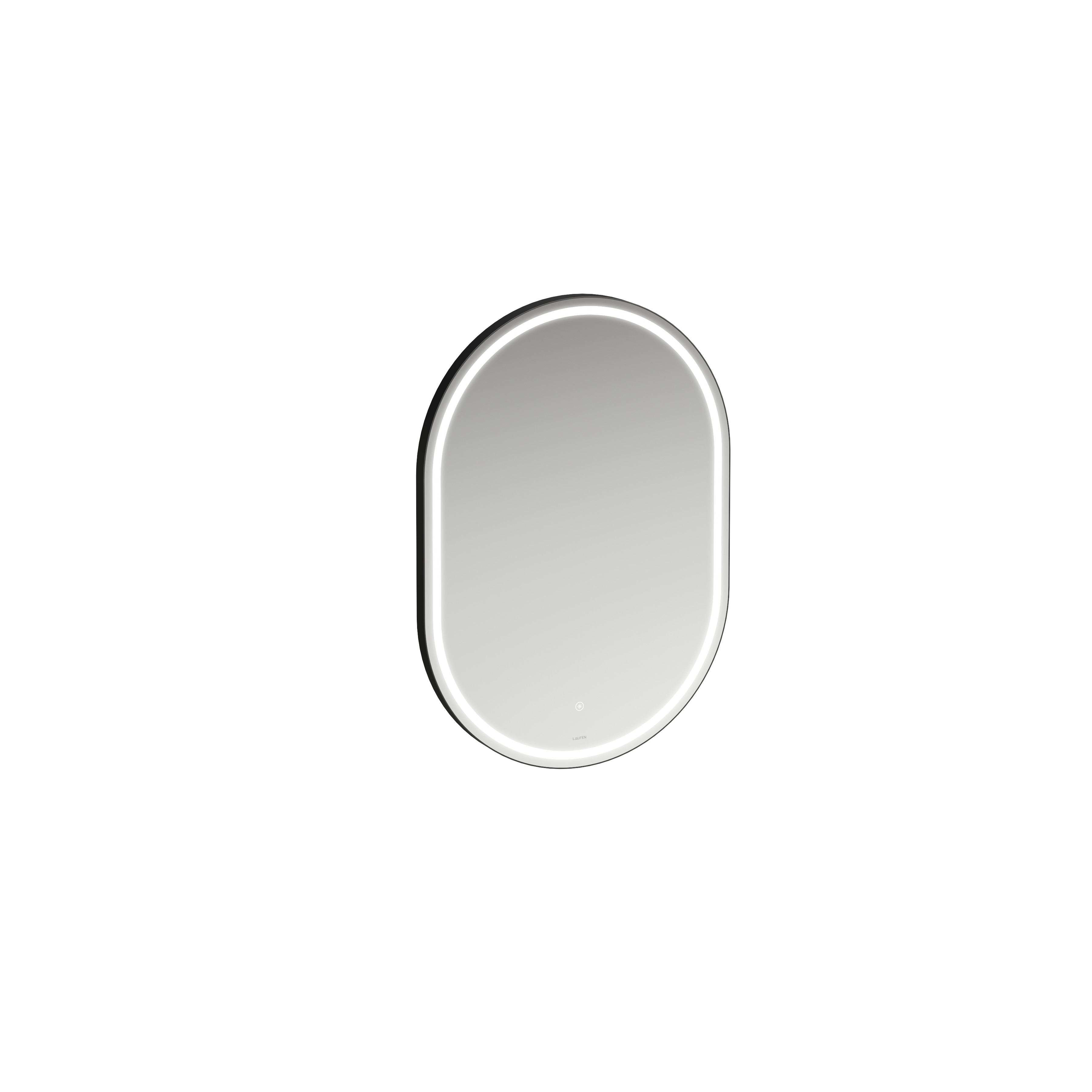 Laufen Base 2.0 Spiegel 44439.5, oval LED Bel.,1 Sensorsch., 600x850 schw.m H4443951084501