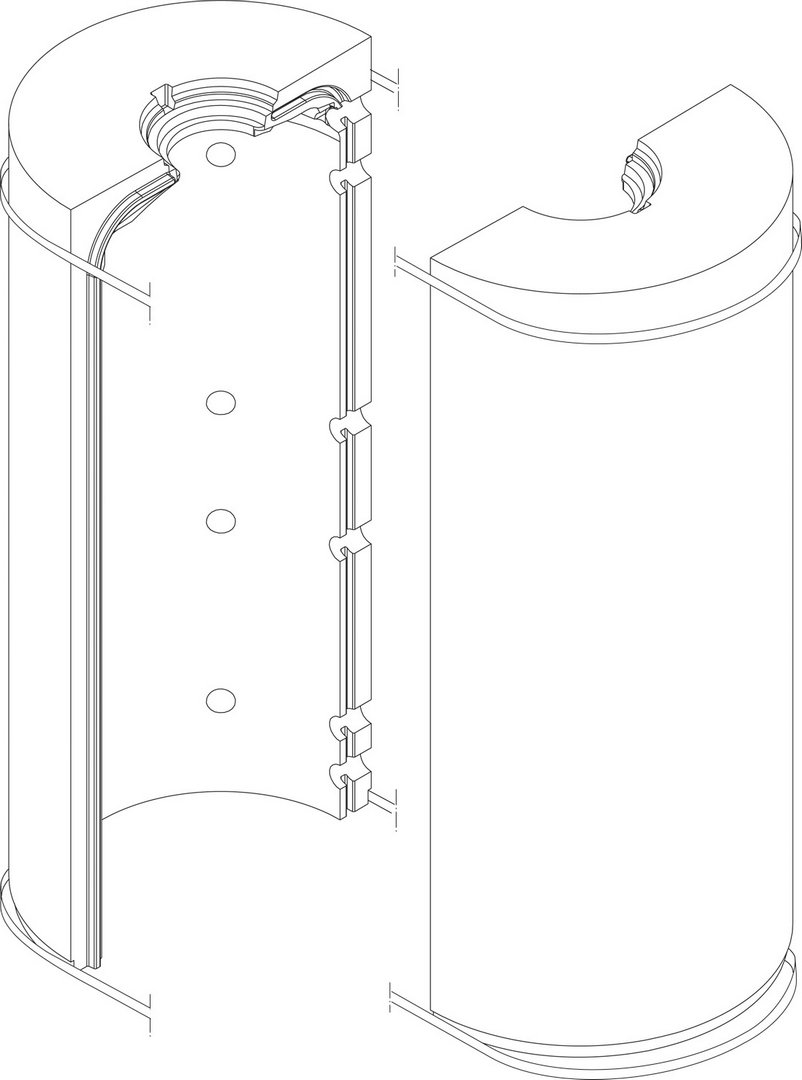 BOSCH Ersatzteil TTNR: 7735501790 Waermeschutz Speicher 1000.6 d:790 everp