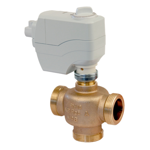 Kampmann 3-Wege-Ventil mit Stellantrieb Typ 30196 Nennweite 3/4 Zoll 196000030196