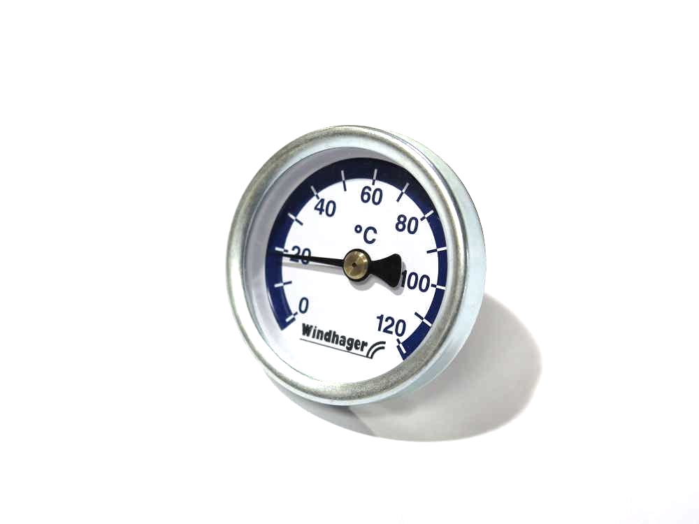 WINDHAGER THERMOMETER BLAU D50 04/2010 Zeiger-Thermometer D50mm Ruecklauf "blau" 012147