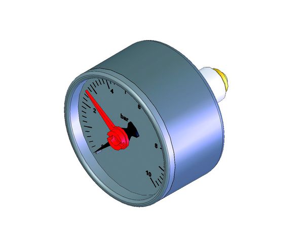 Flamco Manometer SP 10 bar, 1/4" hinterer Anschluss, zentrisch ME-69021.2