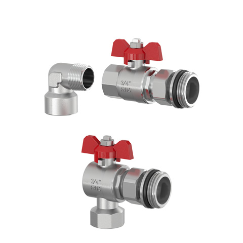 Flamco Verteileranschluss-Set BASIC senkr. DN20 G3/4i x G1a MS vern. F14019
