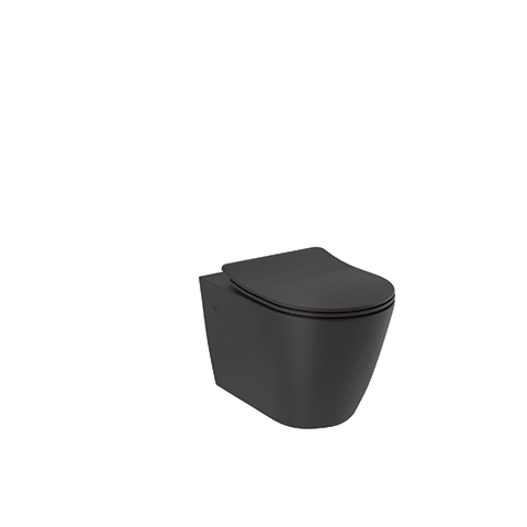 KLUDI RESA R WAND-WC U. WC-SITZ Mattschwarz 23WCSET39