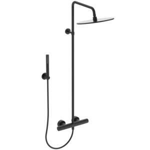Ideal Standard Duschsystem Ceratherm T25 KB d:300mm Stick-Handbrause Silk Black BC748XG