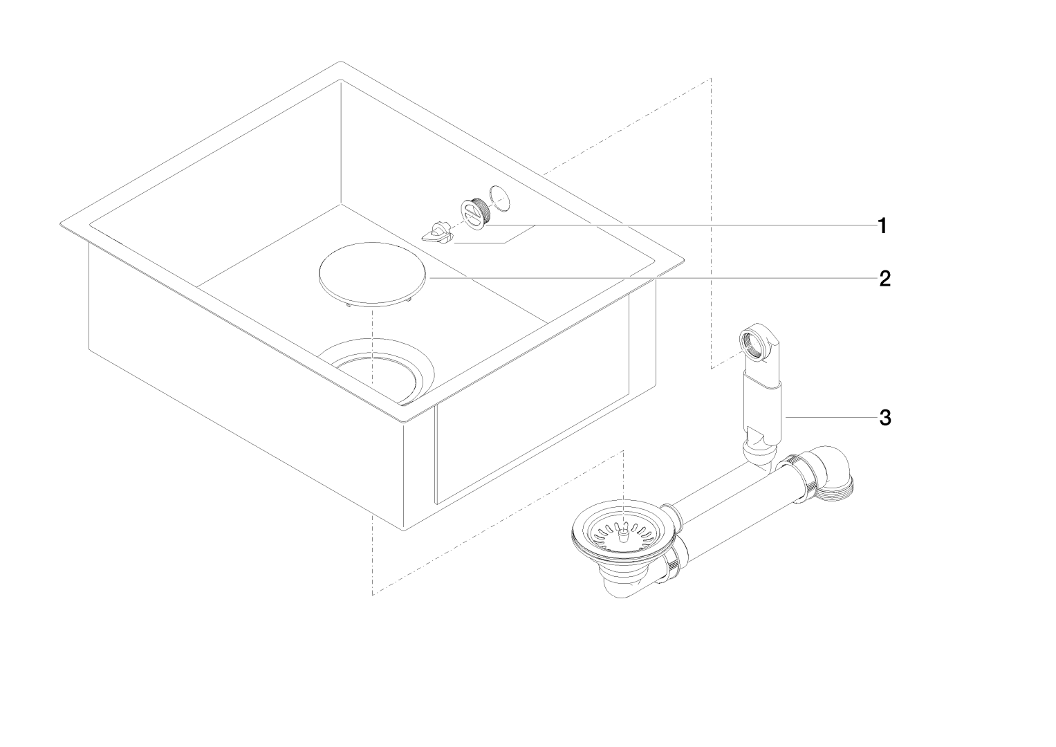 Dornbracht Einzelbecken SERIENNEUTRAL 38500002 Schwarz matt (71) 38500002-71