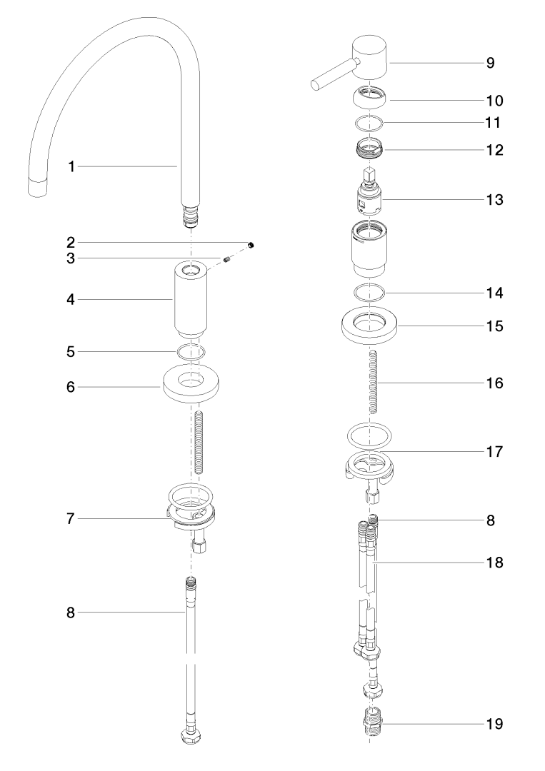 Dornbracht 2-Lochbatt. mit Einzelrosetten TARA 32815888 Champagne gebuerstet (22kt Gold) 32815888-46 Dornbracht 2-Lochbatt. mit Einzelrosetten TARA 32815888 Champagne gebuerstet (22kt Gold) 32815888-46