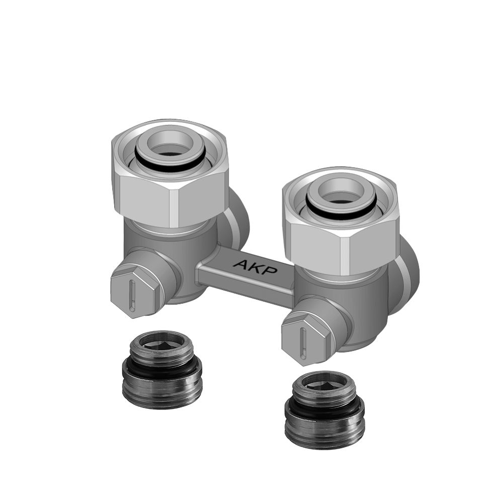 Anschlussverschraubung f.2-Rohr Anlagen G 1/2' auf G 3/4', gewinkelt, AKP ZV02670003 Anschlussverschraubung f.2-Rohr Anlagen G 1/2' auf G 3/4', gewinkelt, AKP ZV02670003
