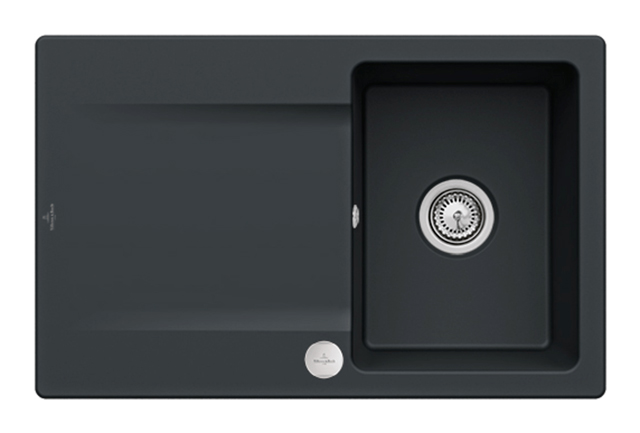 Villeroy Boch EB-SP Siluet 45 800x510mm Exc-Garn. IB reversibel aus TitanCeram Ebony cplus 333402S5