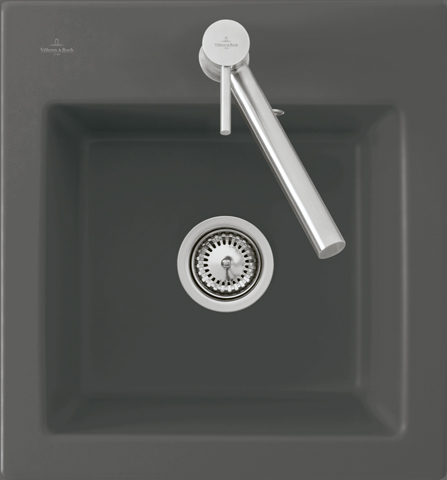 Villeroy Boch Einbauspuele SuBadewanneay 45 XS 475x510mm Spuelbecken m.tig aus Keramik Ebony cplus 678100S5 Villeroy Boch Einbauspuele SuBadewanneay 45 XS 475x510mm Spuelbecken m.tig aus Keramik Ebony cplus 678100S5