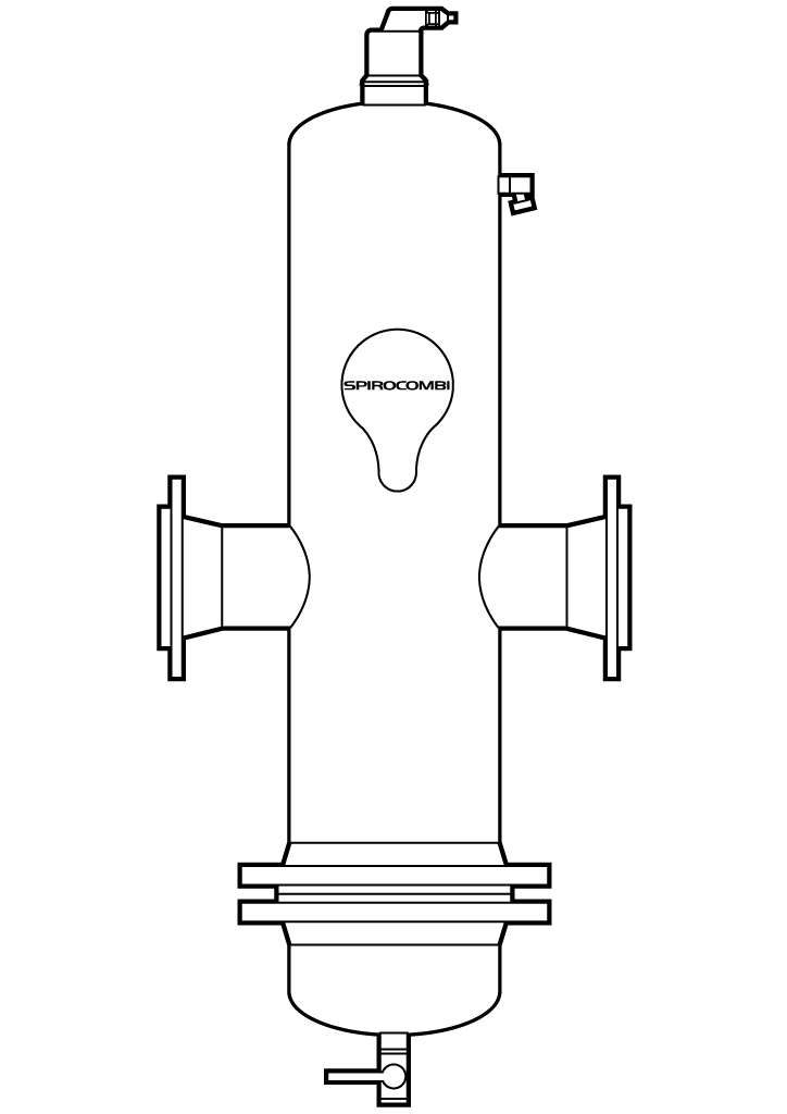 Spirotech Luft- u. Schlamm SpiroCombi demont. Hi-flow, DN 100, Flansch, 10 bar, 110 Gr HD100F Spirotech Luft- u. Schlamm SpiroCombi demont. Hi-flow, DN 100, Flansch, 10 bar, 110 Gr HD100F