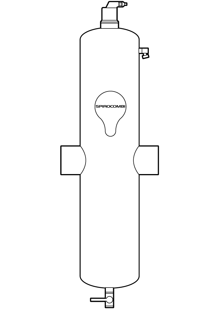 Spirotech Luft- u. Schlammabscheider SpiroCombi Hi-flow, DN 65,Schweissst.,10 bar,110 Gr HC065L