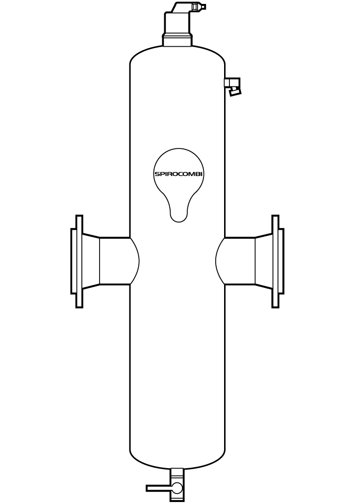 Spirotech Luft- u. Schlammabscheider SpiroCombi Hi-flow, DN 80, Flansch, 10 bar, 110 Gr HC080F Spirotech Luft- u. Schlammabscheider SpiroCombi Hi-flow, DN 80, Flansch, 10 bar, 110 Gr HC080F