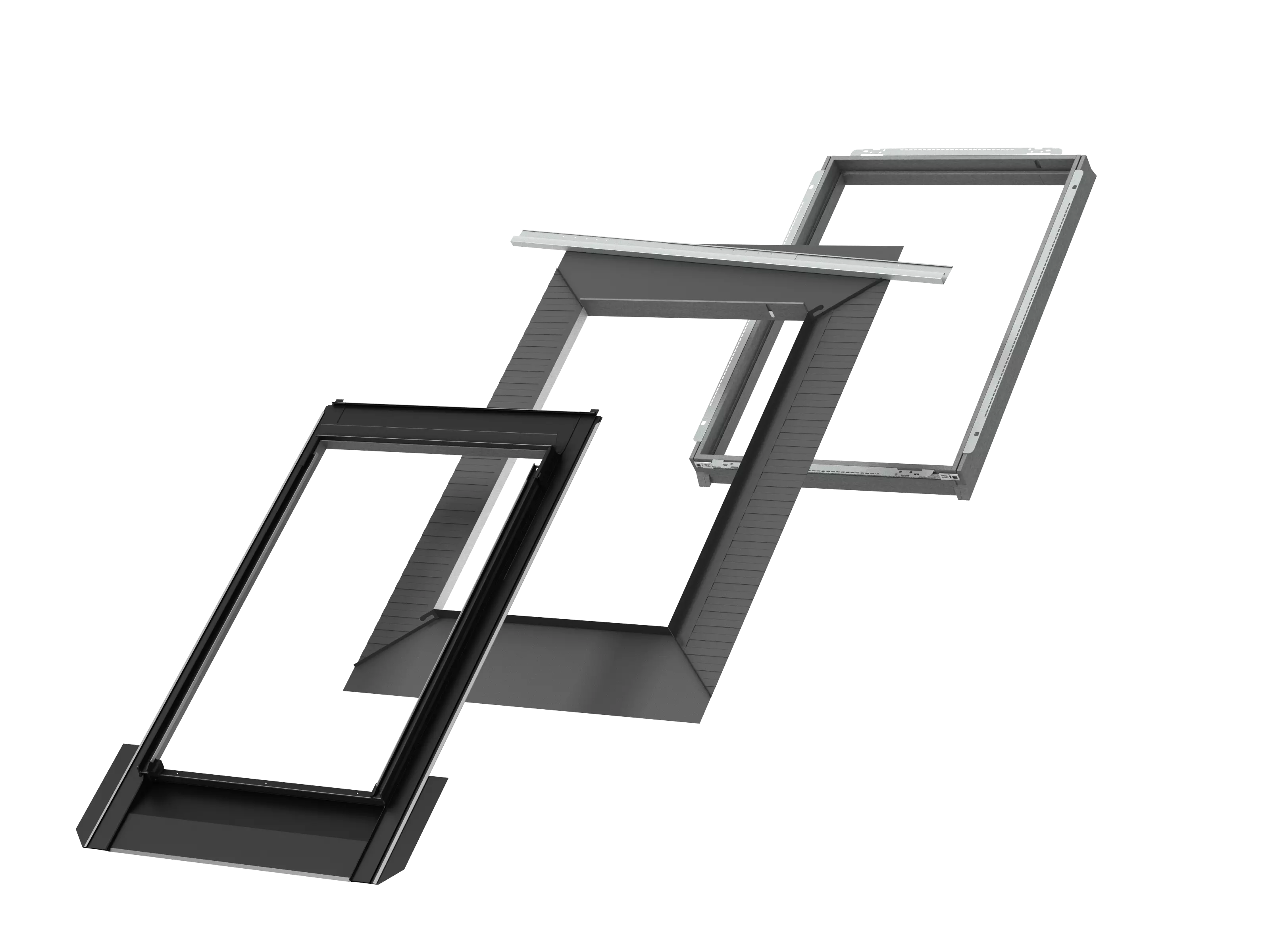 VELUX BIPV-Anschluss inkl. BDX u. BFX Vertieft, schwarz ODN MK06 250002