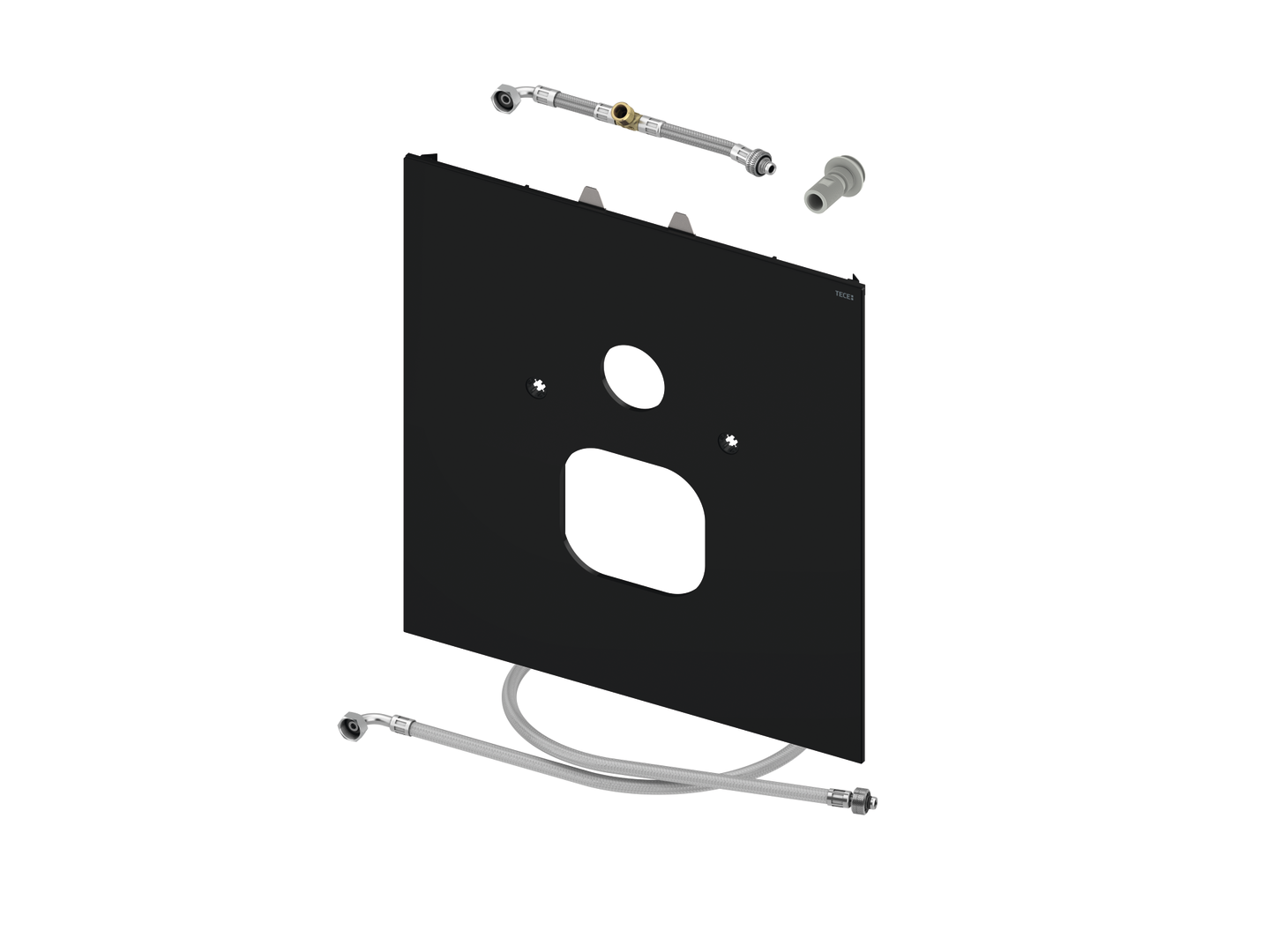 TECElux WC-Glasplatte f. Duravit SensoWash C, Glas schw. glzd. 9650107