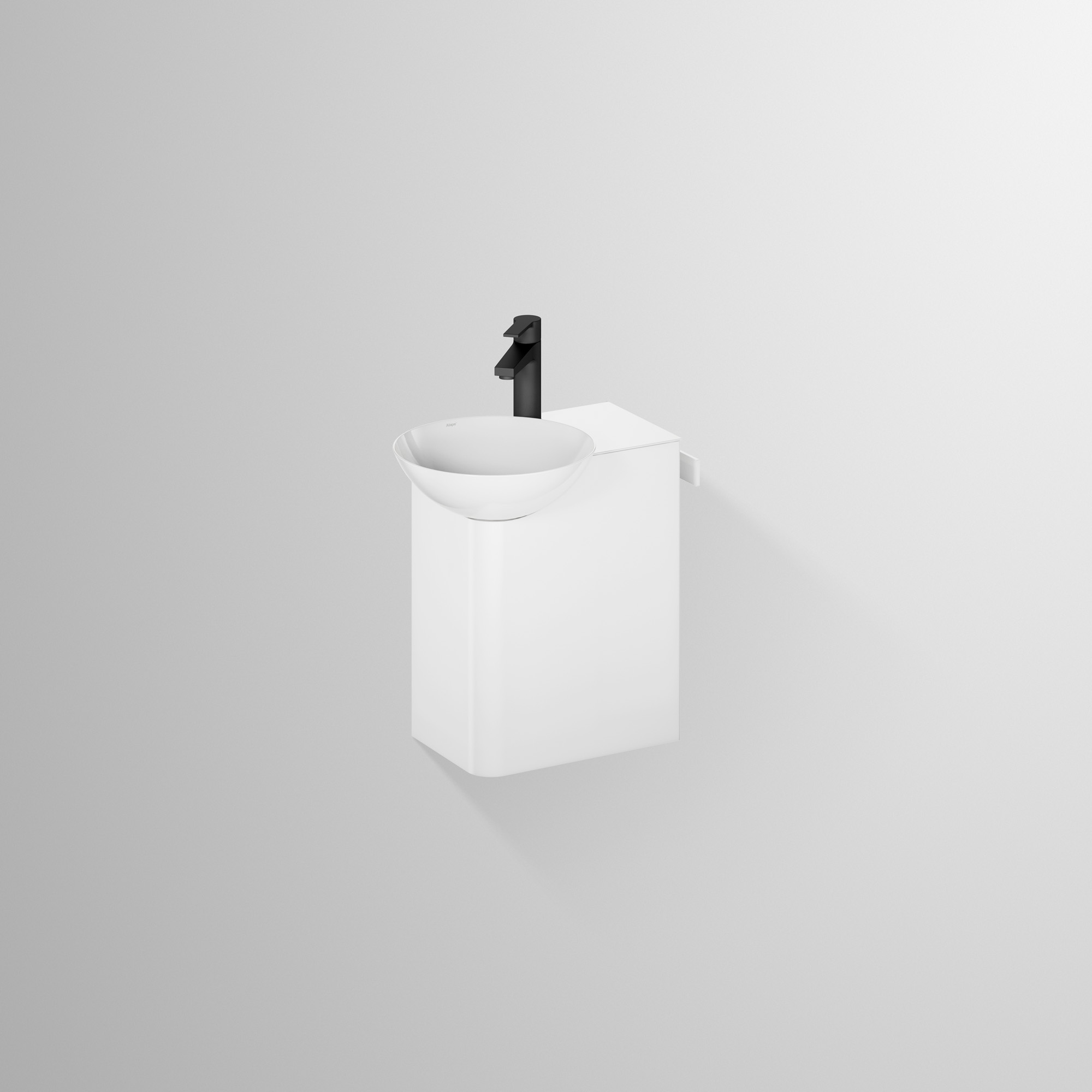 Alape SET.WP.Insert1 0637002 Weiss, Armatur mattscjhwarz 0637002000