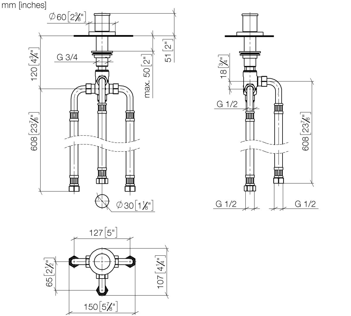 Dornbracht 2-Wege-Umstlg. f.W.-randmont. META 29140660 Bronze gebuerstet 29140660-42 Dornbracht 2-Wege-Umstlg. f.W.-randmont. META 29140660 Bronze gebuerstet 29140660-42