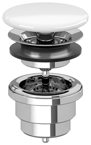 Villeroy Boch Nicht verschliessbares Ventil Zubehoer 121x215x68mm Weiss Alpin 68080001