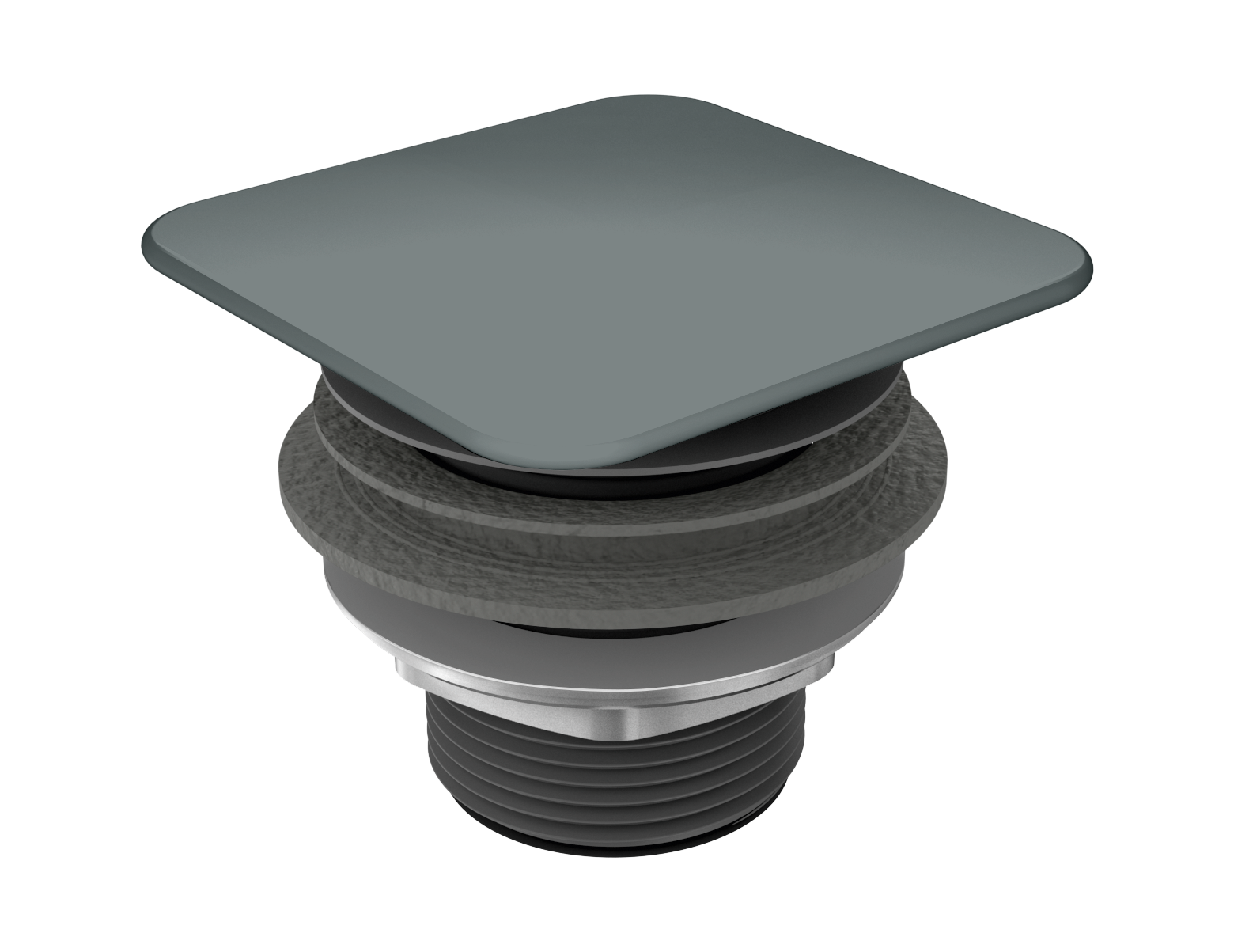 Kaldewei Permanentablaufventil Mod. 3905 mit emaill. Deckel,eckig,cool grey 70 905900000665