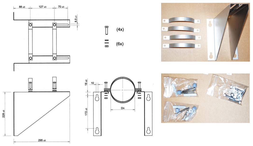 WINDHAGER STueTZKONSOLE AW 80/125 Aussenwandstuetzkonsole ? 80/125 mm, Edels 000296