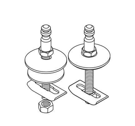 Laufen Befestigung WC-Sitz Pro Universal mit Absenkautomatik f. Sitz H893959 H8939670000001