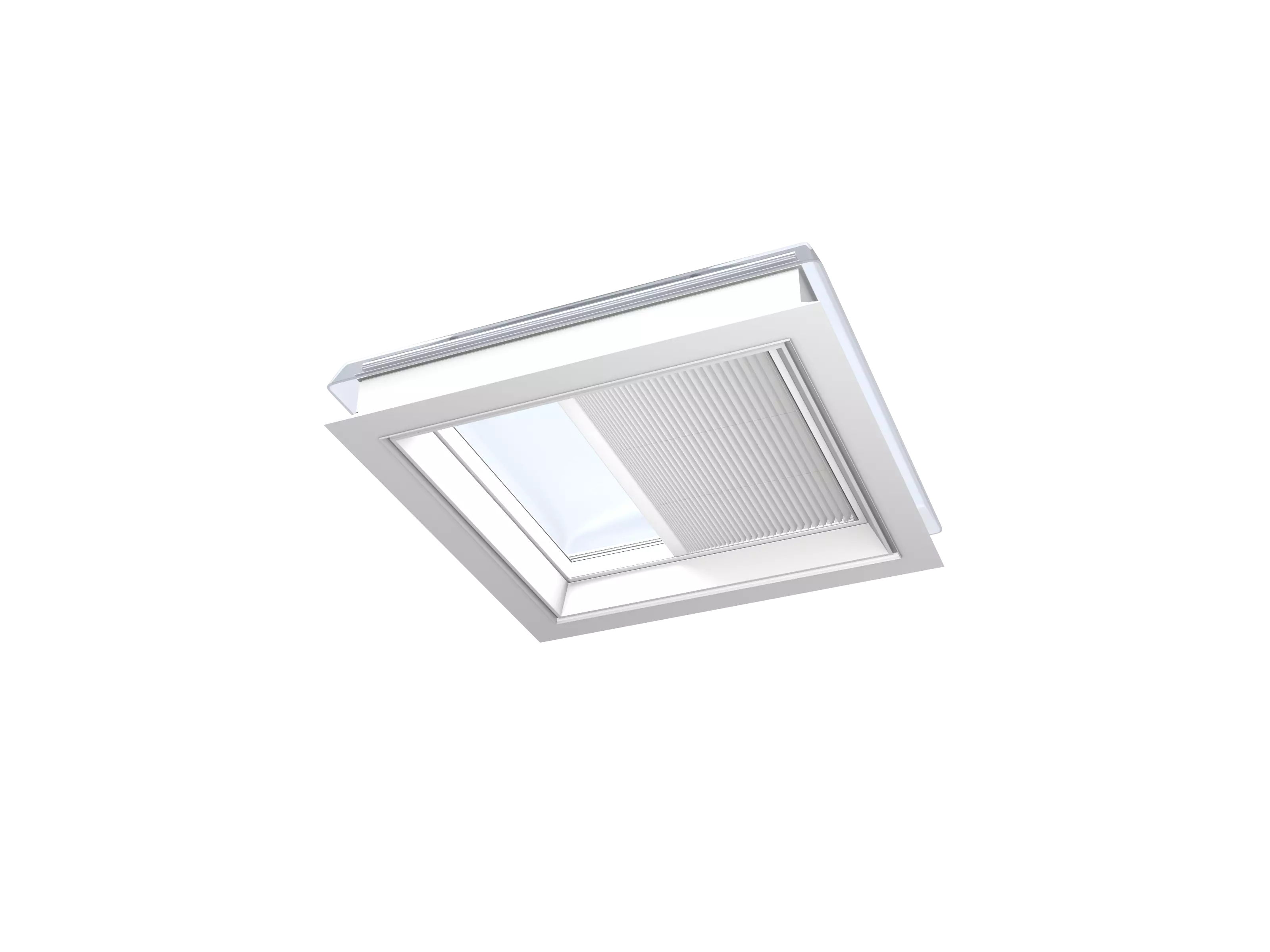VELUX Elektro-Plissee Flachdach Weiss, weisse Schiene, Standard FMG 060060 1016KWL