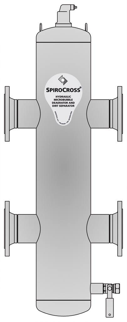 Spirotech Hydraulische Weiche SpiroCross DN 50 - Flansch, 10 bar / 110 Grad XC050F Spirotech Hydraulische Weiche SpiroCross DN 50 - Flansch, 10 bar / 110 Grad XC050F