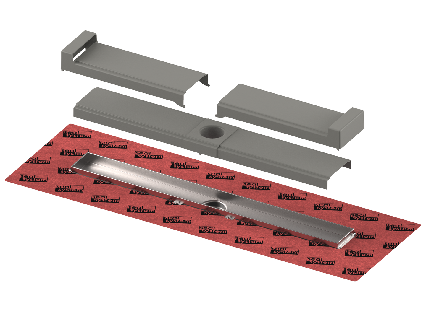 TECEdrainline-Evo Duschrinne, 1200 mm befestigte Seal System Dichtmanschette 601202