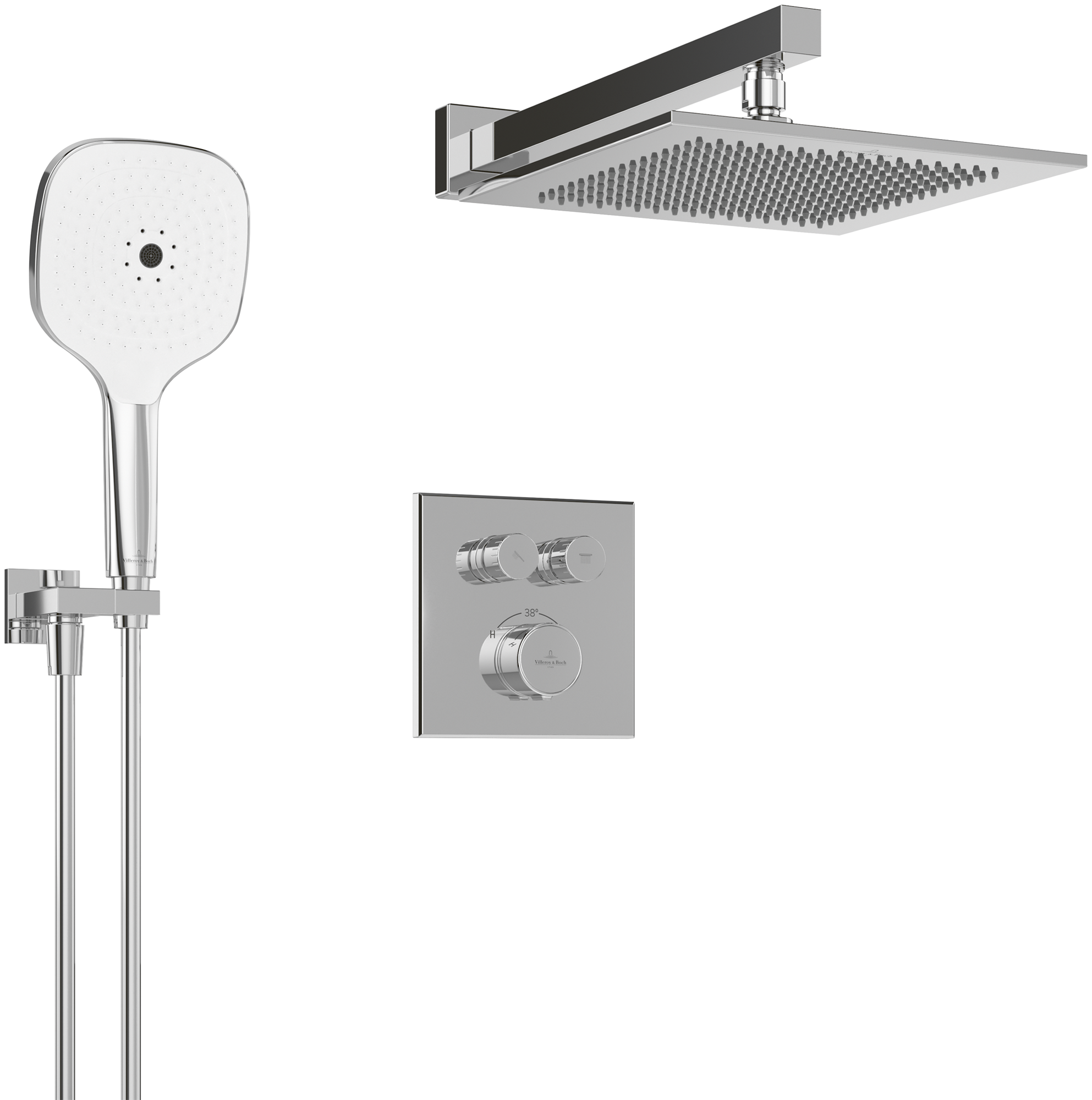 Villeroy Boch Duschsystem Universal Taps+Fittings TVZ000101000 325x586x1221mm Rund Chrom TVZ00010100061 Villeroy Boch Duschsystem Universal Taps+Fittings TVZ000101000 325x586x1221mm Rund Chrom TVZ00010100061