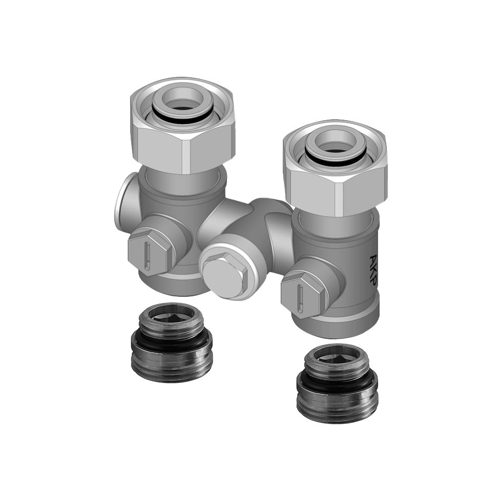 Anschlussverschraubung f.1-Rohr Anlagen G 1/2' auf G 3/4', Durchgaengig, AKP ZV02670002
