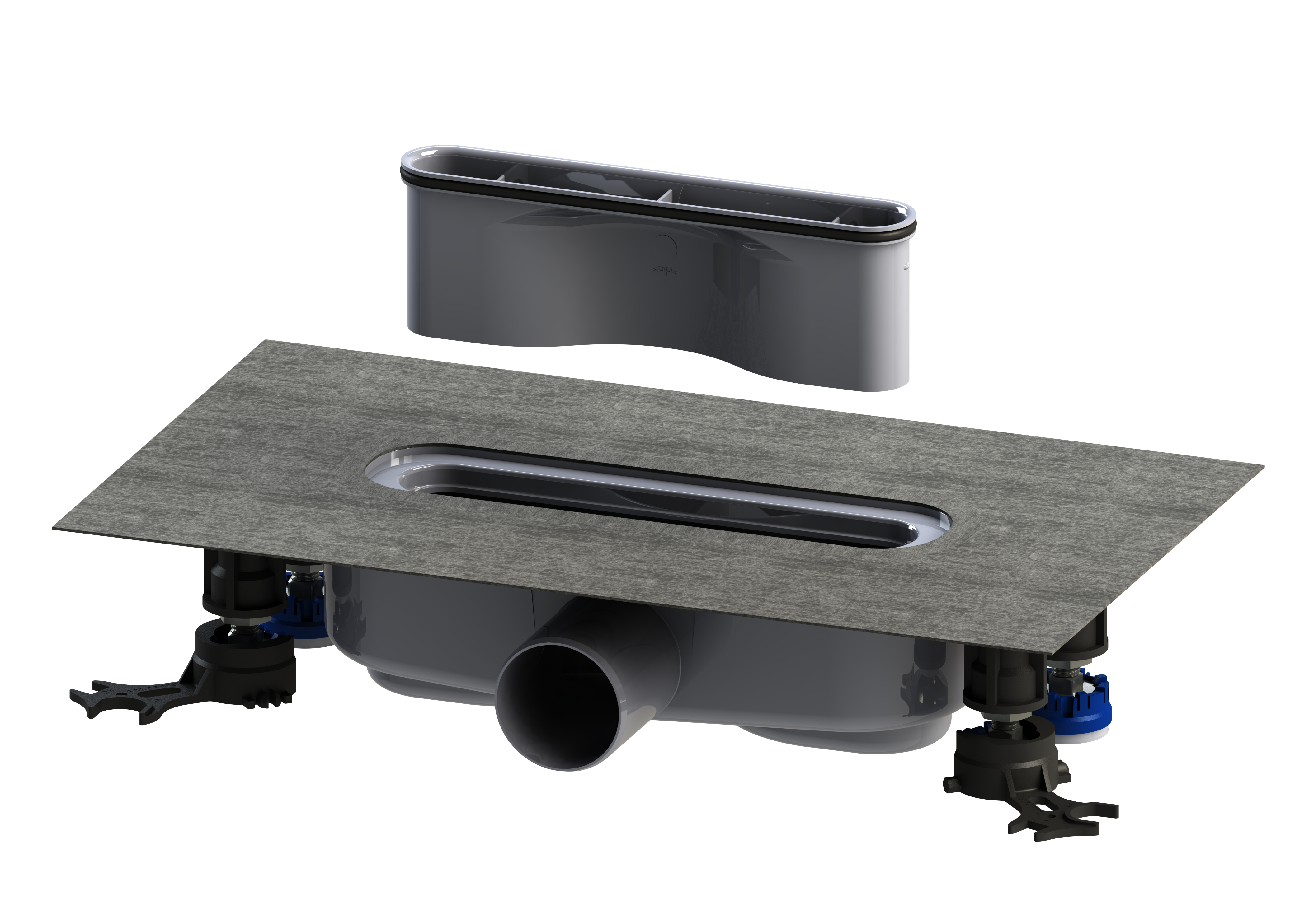 Kaldewei Ablaufgarnitur Mod.4203 FlowDrain Champagner gebuerstet 687744800000