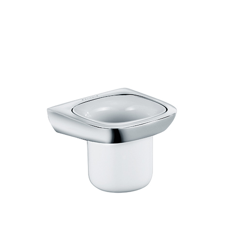 KLUDI AMBA Glashalter mit Porzellanbecher chrom 5397505