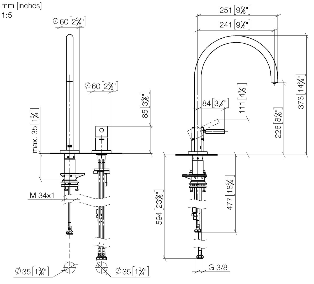 Dornbracht 2-Lochbatt. m.Einzelros. TARA ULTRA 32815875 Champagne gebuerstet (22kt Gold) 32815875-46 Dornbracht 2-Lochbatt. m.Einzelros. TARA ULTRA 32815875 Champagne gebuerstet (22kt Gold) 32815875-46